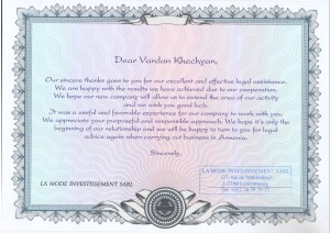 Legal services in Yerevan